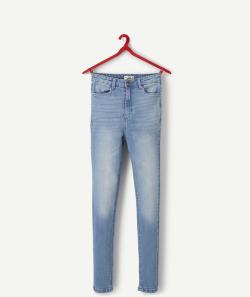 Jegging en denim clair taille haute less water fille - XXS