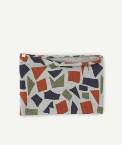 Foulard gris aux motifs colorés garçon - TU