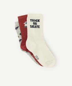 Lot de 3 paires de chaussettes garçon thème fantôme - 24-26