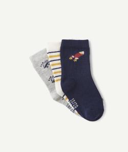 Lot de 3 paires de chaussettes thème espace bébé garçon - 15-17