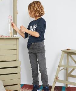 Victor le jean slim garçon gris bleu avec poches - 9 A