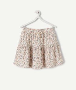 Jupe courte fille imprimée fleurie avec cordons - 8 A