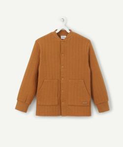 Gilet style teddy camel garçon pressionné avec poches - 8 A