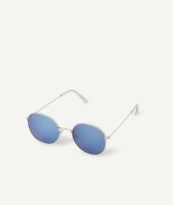 Lunettes de soleil garçon en métal couleur argentée forme ronde - TU