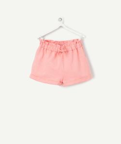 Short bébé fille rose en coton biologique - 6 M