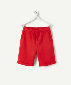 Bermuda rouge garçon en coton avec poches - 10 A
