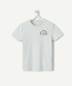 T-shirt garçon vert pastel en coton bio thème hawaïen avec flocage - 5 A