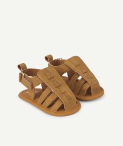 Chaussons bébé garçon style sandales camel - 12-18 M