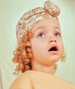 Turban bébé fille en coton et imprimé floral - 3-6 M