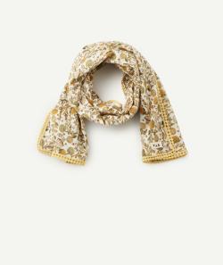 Foulard bébé fille en coton fleuri - TU