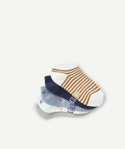 Lot de 5 chaussettes garçon unies et imprimées - 35-37