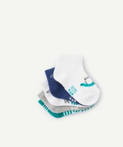 Lot de 5 chaussettes pour bébé garçon unies et imprimées - 21-23
