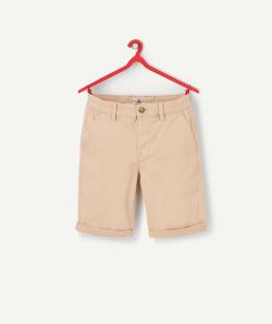 Bermuda chino garçon beige en fibres recyclées - XXS