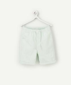 Bermuda droit garçon en coton vert menthe - 8 A