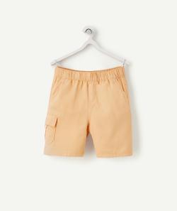 Bermuda garçon en denim less water orange avec poches - 9 A