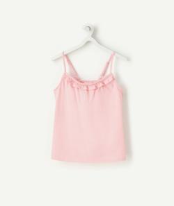 T-shirt à bretelles fille rose en fibres recyclées - 8 A
