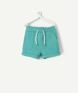 Bermuda bébé garçon en coton nid d'abeille vert - 6 M