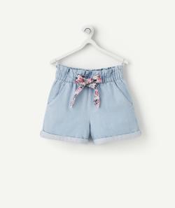 Short fille en denim low impact avec noeud fleuri - 6 A