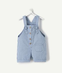 Salopette bébé fille bleue à rayures - 12 M