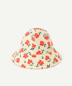 Bob bébé fille en coton jaune et imprimé fleuri - 48