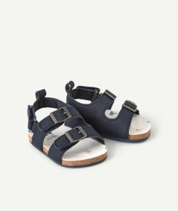 Chaussons bébé style sandales bleu marine - 6-12 M