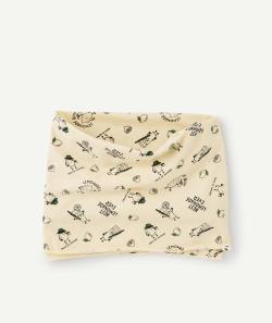 Snood garçon jaune en coton et imprimé thème limonade - TU