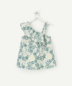 Blouse asymétrique fille en coton et imprimée - 5 A
