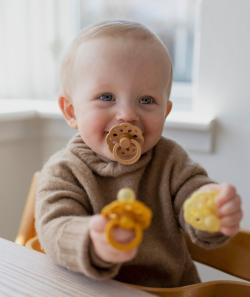 Lot de 2 tétines bohème pêche - T1