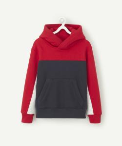 Sweat à capuche garçon en fibres recyclées colorblock - 4 A
