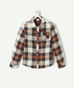 Chemise à carreaux garçon bleu marine et bordeaux - 12 A
