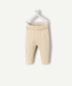 Legging bébé en coton biologique nid d'abeille rose poudré - 3 M