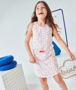 Chemise de nuit fille en coton bio imprimée fleurie - 12 A