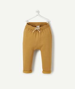 Pantalon sarouel bébé garçon en fibres recyclées marron - 9 M