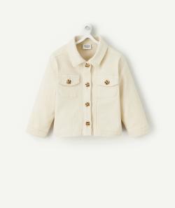 Veste bébé fille en fibres recyclées écrue - 9 M