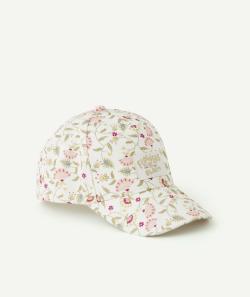 Casquette fille avec imprimé fleuri et message pailleté - 4-6 A