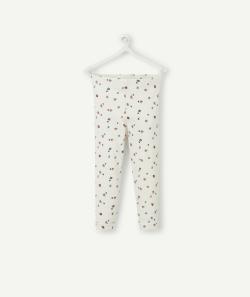 Legging bébé fille en coton bio à côtes imprimé fleuri - 1 M