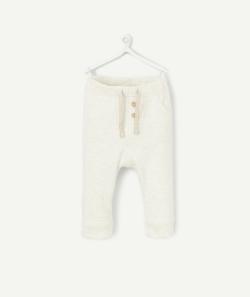 Jogging bébé garçon en fibres recyclées écru chiné - 6 M