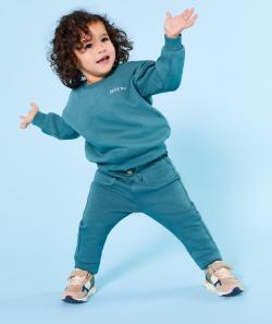 Jogging bébé garçon en fibres recyclées et molleton vert - 18 M