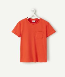 T-shirt manches courtes garçon rouge avec poche - 6 A