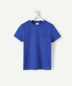 T-shirt manches courtes garçon bleu avec poche - 10 A