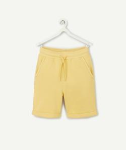 Bermuda droit garçon en coton jaune - 9 A