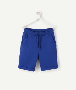 Bermuda droit garçon en coton bleu électrique - 8 A