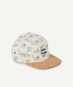 Casquette bébé garçon dinosaures et visière effet liège - 3-6 M