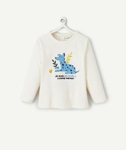 T-shirt manches longue bébé garçon en coton bio et chien bleu - 18 M