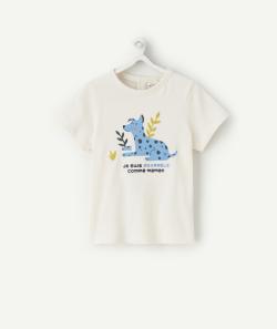 T-shirt bébé garçon en coton bio avec chien bleu - 9 M