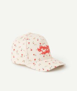 Casquette bébé fille imprimée fruits et message rouge - 3-6 M