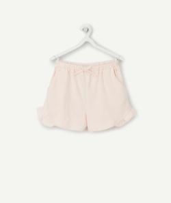 Short fille en coton bio rose - 12 A