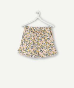 Short fille en coton bio imprimé fleuri - 14 A