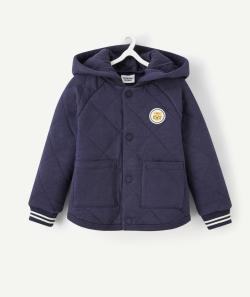 Gilet matelassé bébé garçon à capuche bleu marine - 18 M