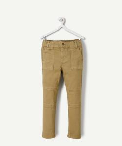 Pantalon slim garçon kaki résistant avec poches - 2-3 A